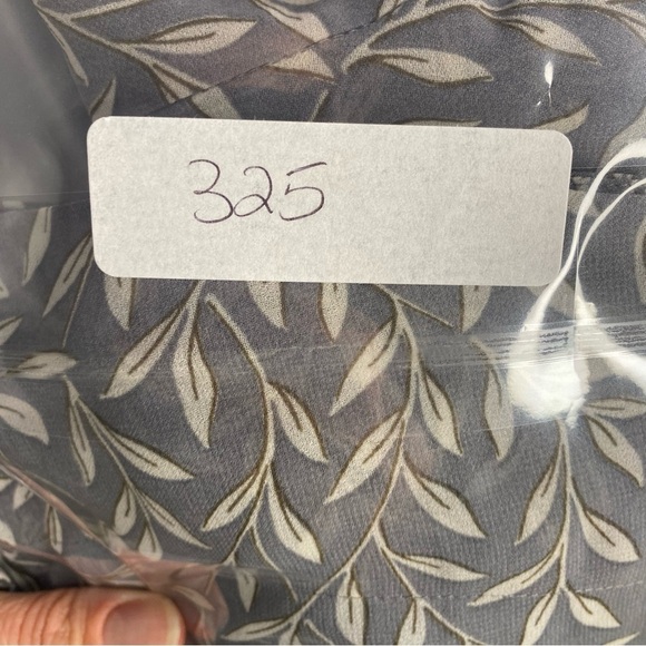 Madewell Grey Willow Leaf Print Sleeveless Sack Midi Dress Frilly Fairy Size 00 - Picture 16 of 16